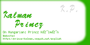 kalman princz business card